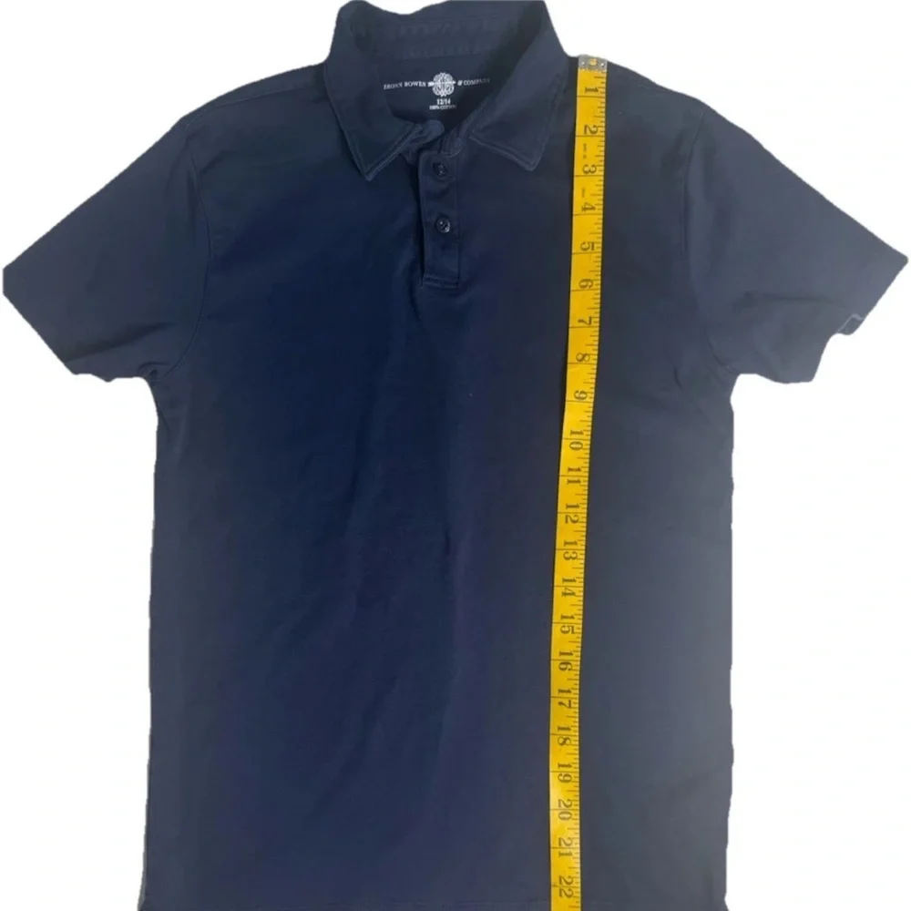 Brown Bowen & Co Boys Polo‎ Shirt Navy Blue Large 12/14